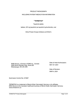 [Product Monograph Template - Standard]