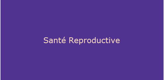 Bouton pour la page Web sur la santé reproductive
