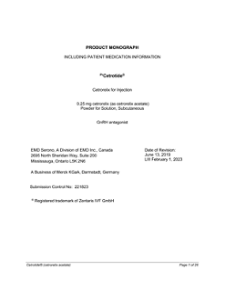 [Product Monograph Template - Standard]
