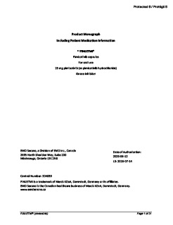 [Product Monograph Template - Standard]